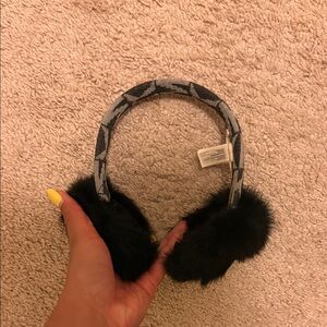 Michael Kors Black Fur Earmuffs